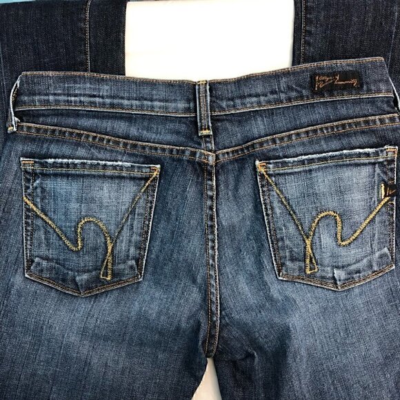 Citizens of Humanity Made in USA Women’s 29 Bootcut Blue Fringe Jeans - Picture 3 of 8